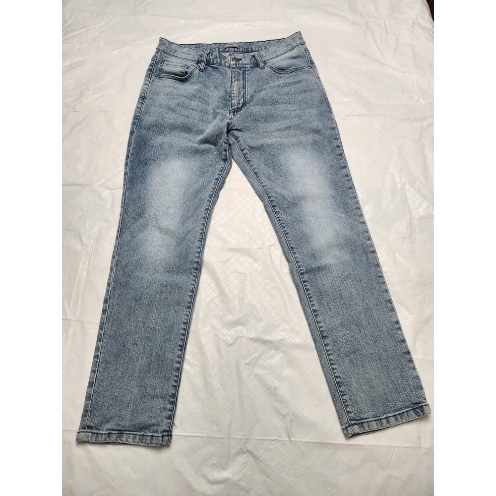 Ash & Erie Jeans Mens 32x28 Light Wash Blue Regular Fit Stretch Denim Pants